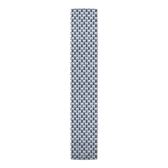 Navy Leaves Outdoor Table Runner